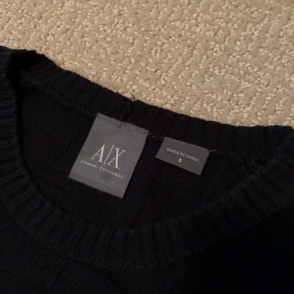Armani Exchange Crewneck Sweater in Black - Picture 3 of 4